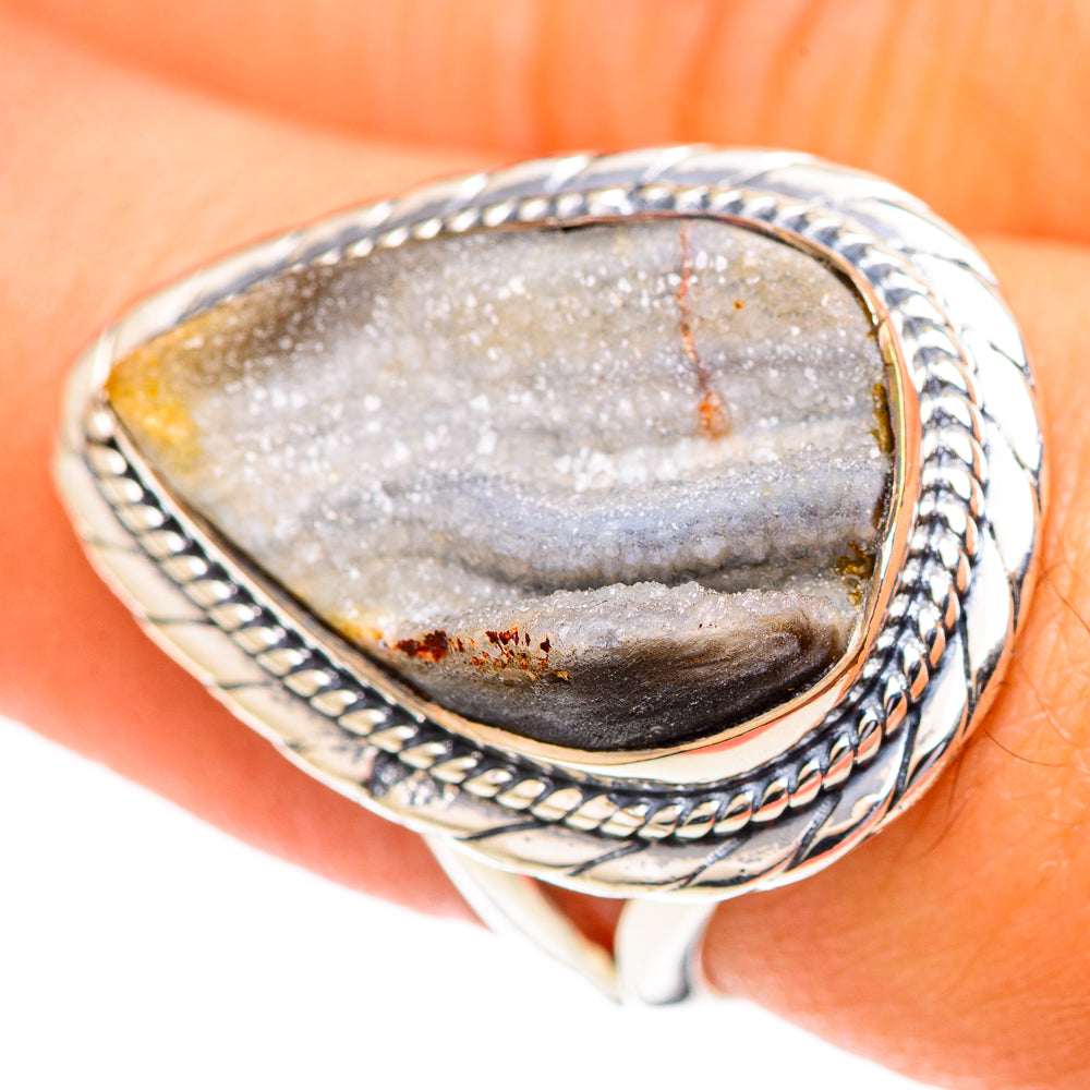 Desert Druzy Rings handcrafted by Ana Silver Co - RING107196
