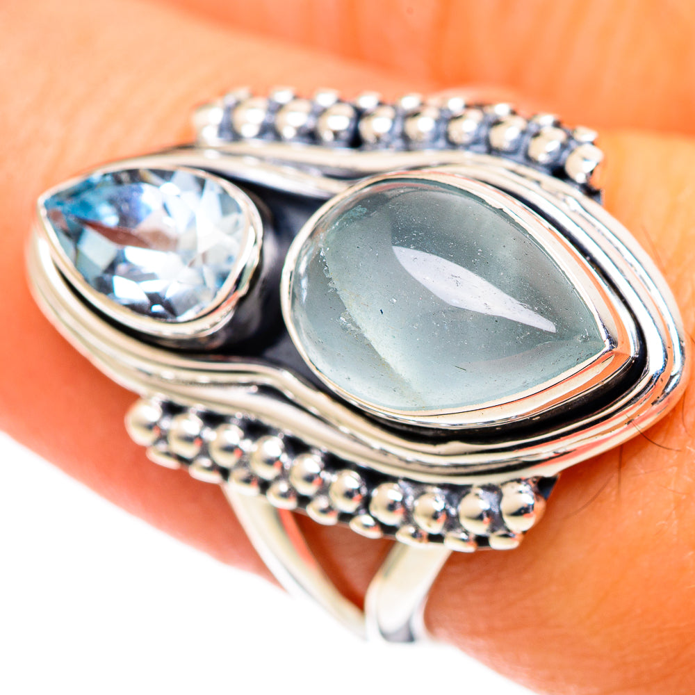 Aquamarine Rings handcrafted by Ana Silver Co - RING107198