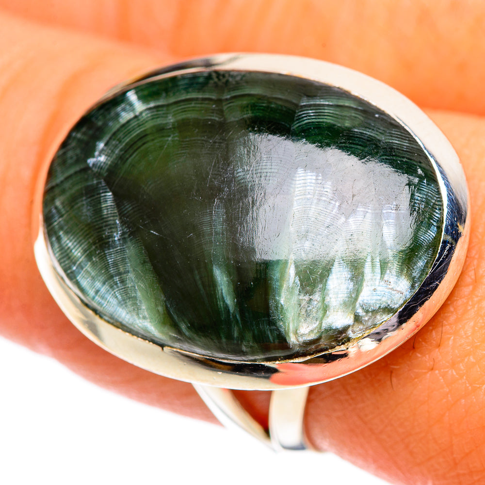 Seraphinite Rings handcrafted by Ana Silver Co - RING107207