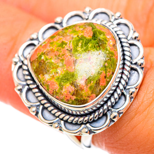 Unakite Rings handcrafted by Ana Silver Co - RING107208
