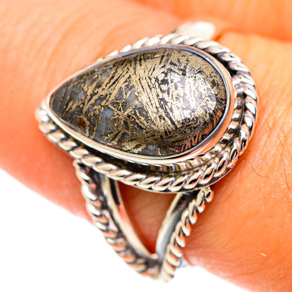 Pyrite Agate Rings handcrafted by Ana Silver Co - RING107221
