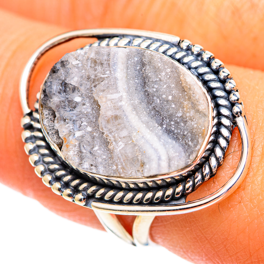 Desert Druzy Rings handcrafted by Ana Silver Co - RING107229