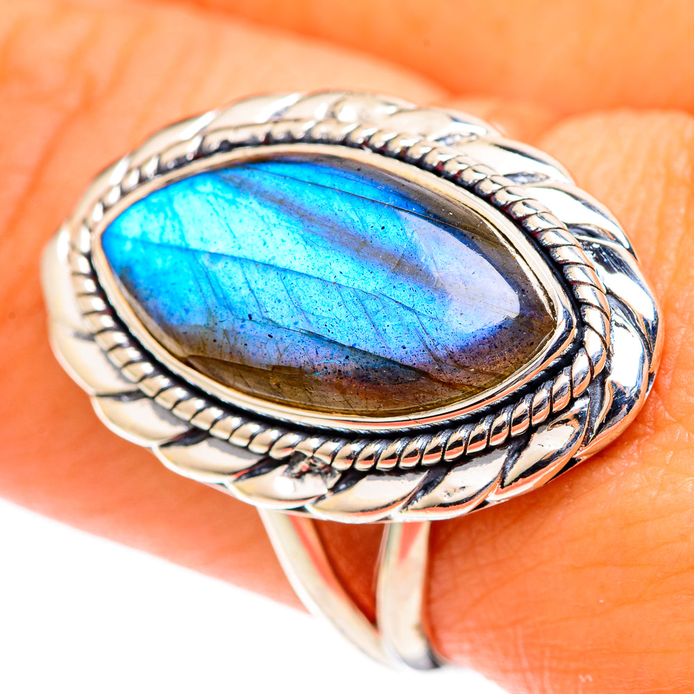 Labradorite Rings handcrafted by Ana Silver Co - RING107230