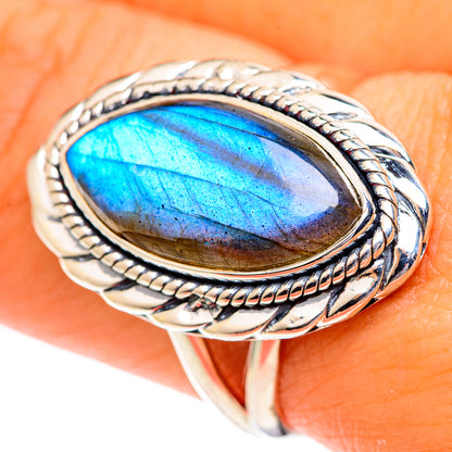 Labradorite Rings handcrafted by Ana Silver Co - RING107230
