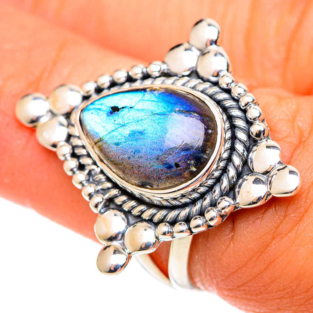 Labradorite Rings handcrafted by Ana Silver Co - RING107234