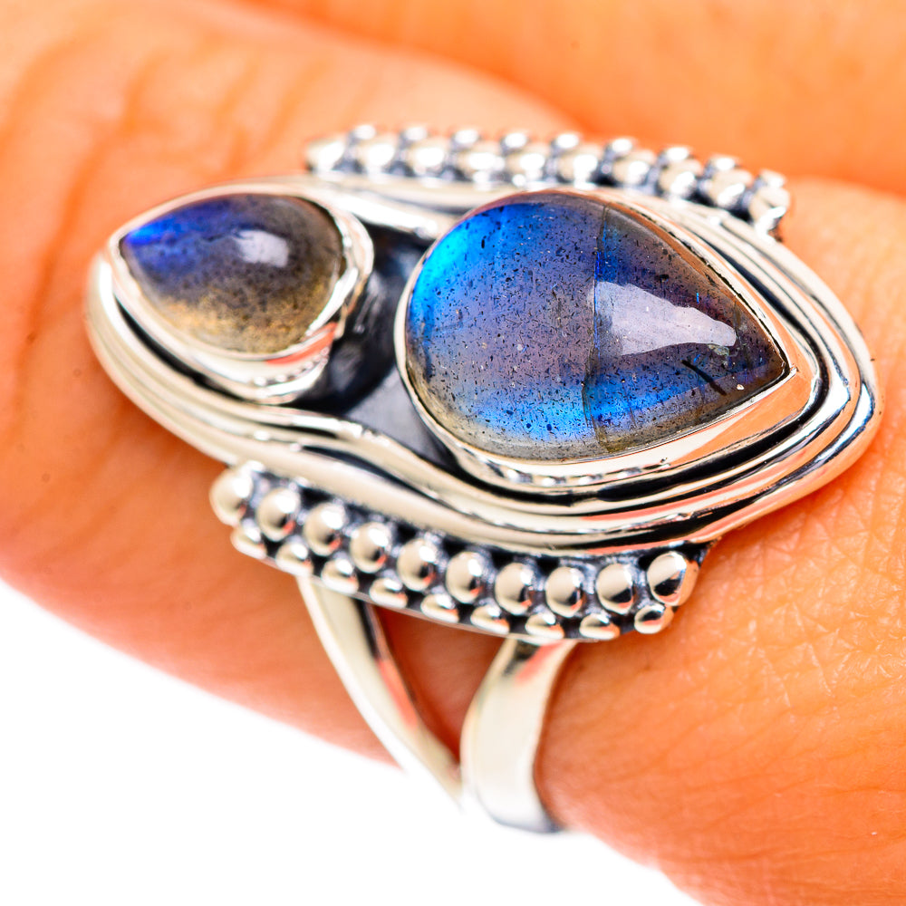 Labradorite Rings handcrafted by Ana Silver Co - RING107236