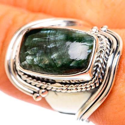 Seraphinite Rings handcrafted by Ana Silver Co - RING107238