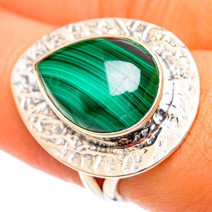 Malachite Rings handcrafted by Ana Silver Co - RING107240