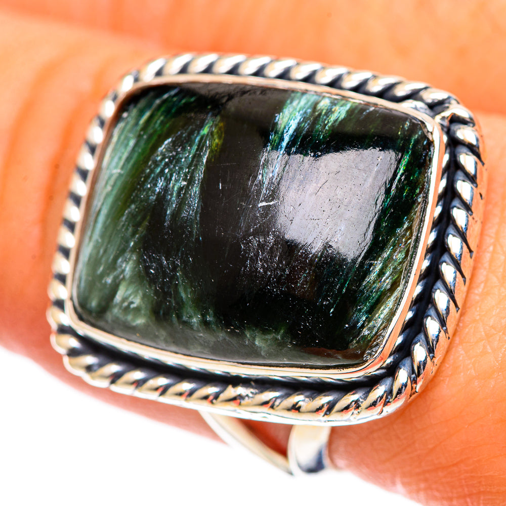 Seraphinite Rings handcrafted by Ana Silver Co - RING107241
