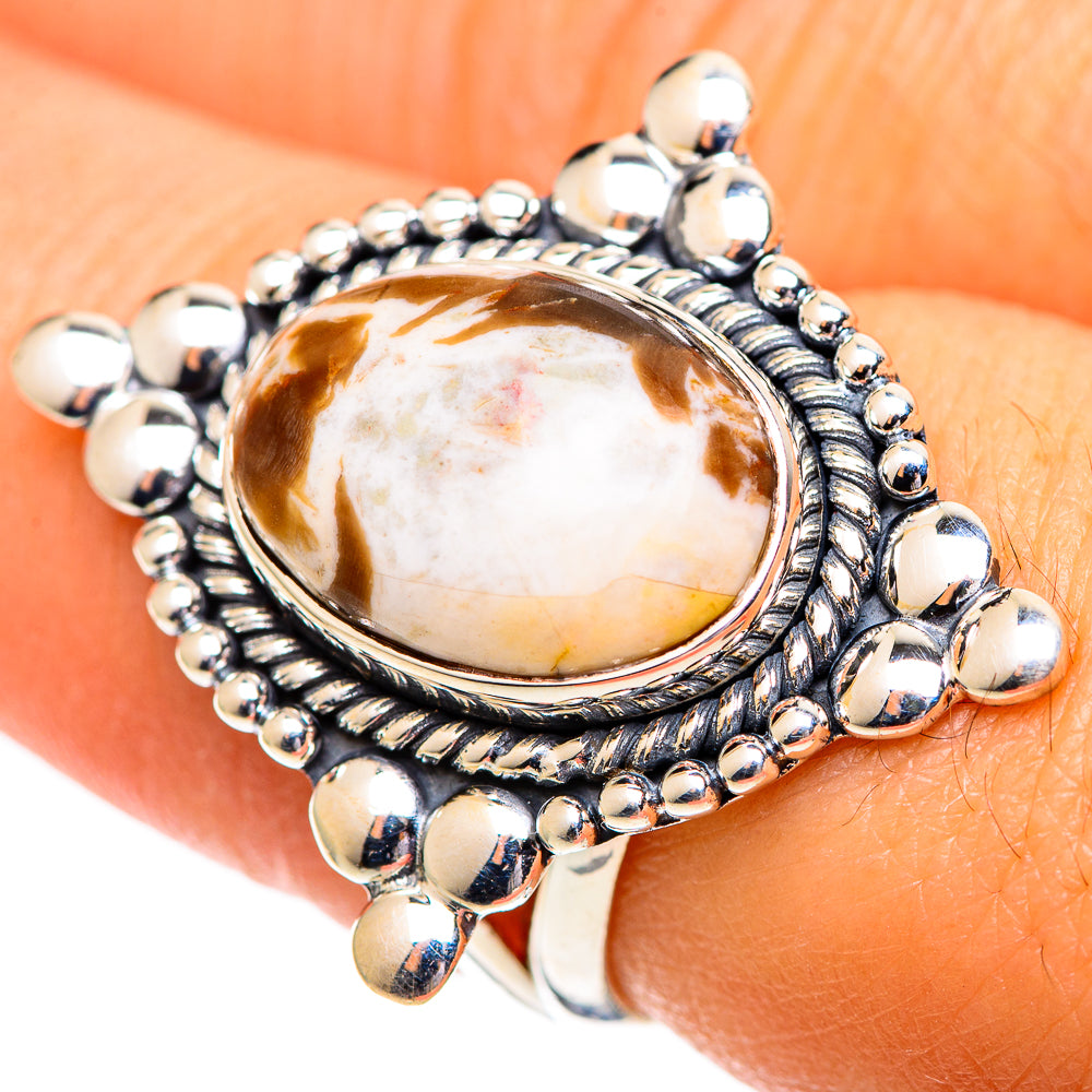 Peanut Wood Jasper Rings handcrafted by Ana Silver Co - RING107245