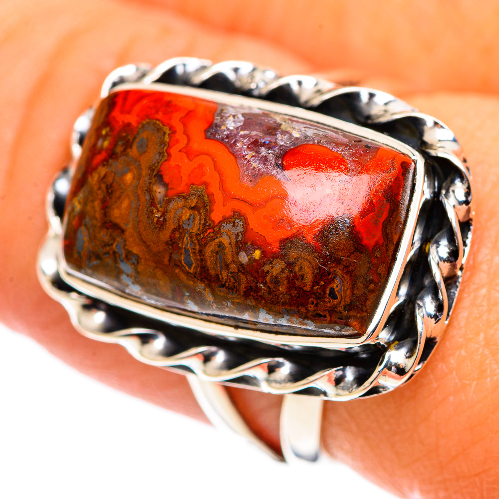 Moroccan Agate Rings handcrafted by Ana Silver Co - RING107246