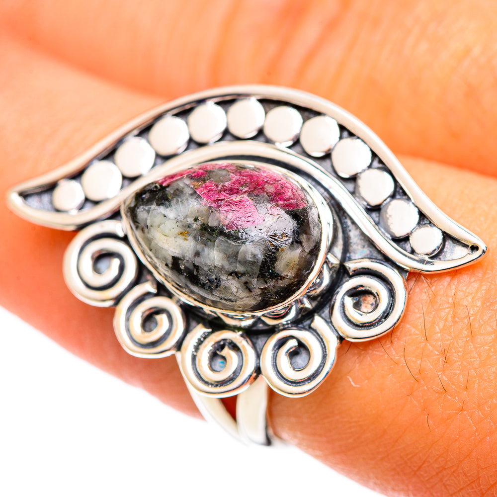 Russian Eudialyte Rings handcrafted by Ana Silver Co - RING107249