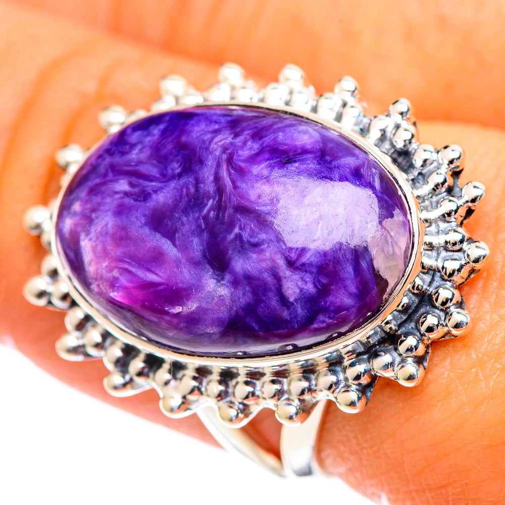 Charoite Rings handcrafted by Ana Silver Co - RING107252