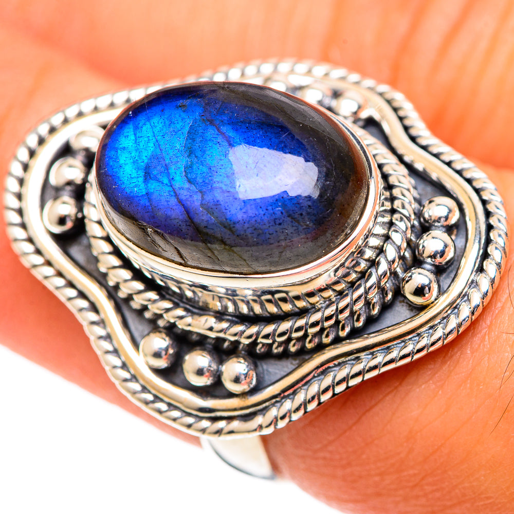 Labradorite Rings handcrafted by Ana Silver Co - RING107262