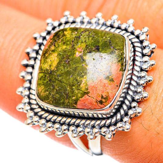 Unakite Rings handcrafted by Ana Silver Co - RING107269