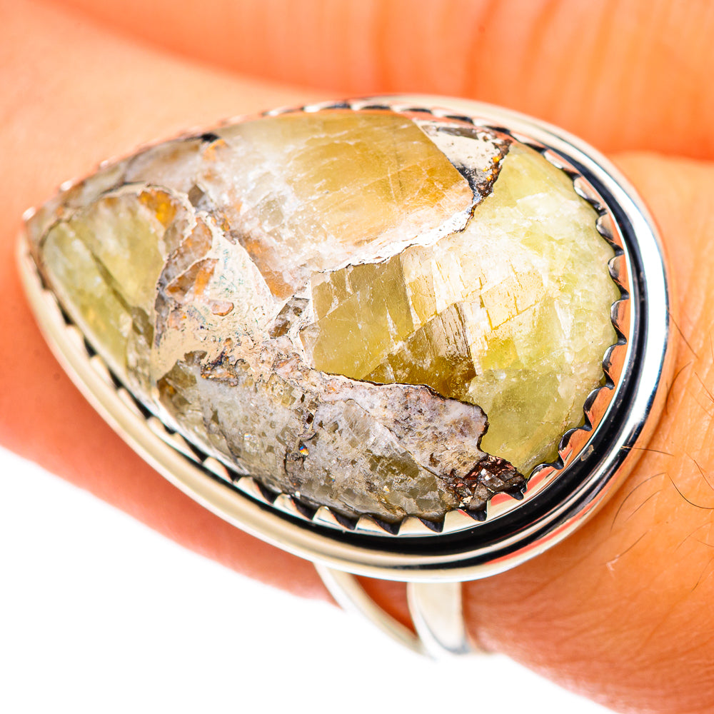 Yellow Agate Rings handcrafted by Ana Silver Co - RING107272