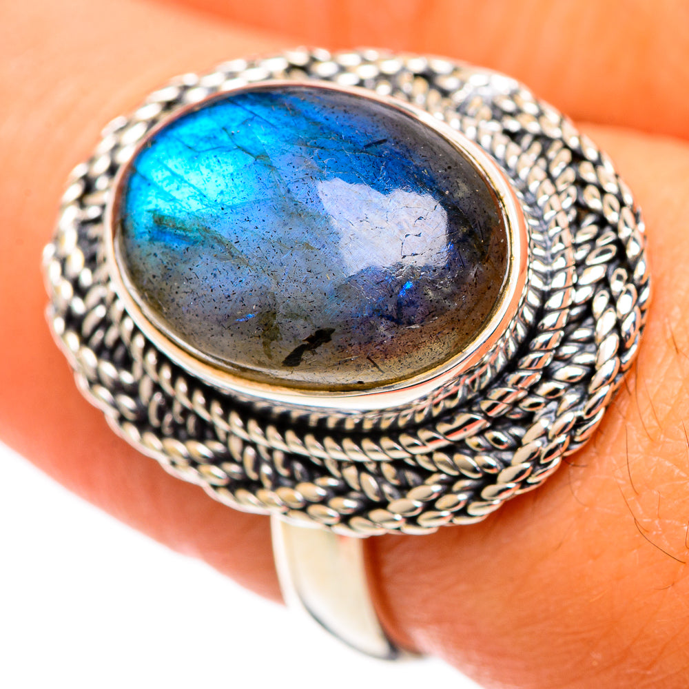 Labradorite Rings handcrafted by Ana Silver Co - RING107289