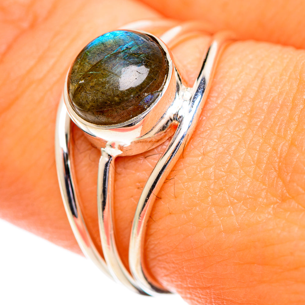 Labradorite Rings handcrafted by Ana Silver Co - RING107291