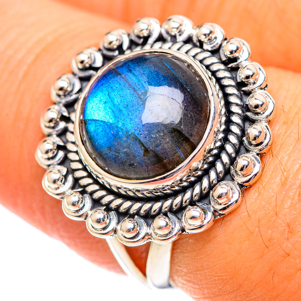 Labradorite Rings handcrafted by Ana Silver Co - RING107293