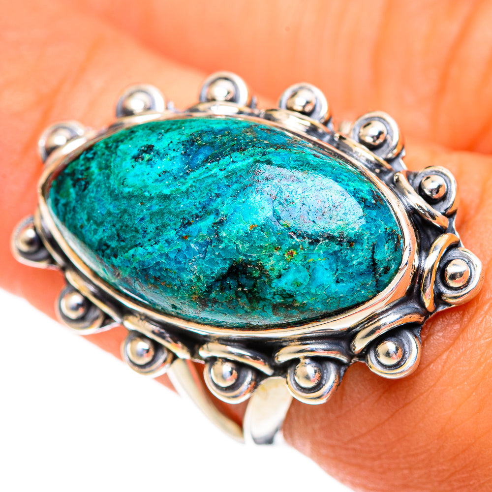 Chrysocolla Rings handcrafted by Ana Silver Co - RING107294