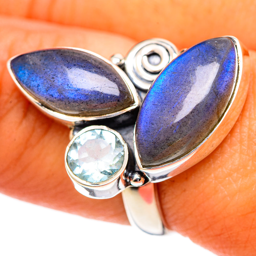 Labradorite Rings handcrafted by Ana Silver Co - RING107295