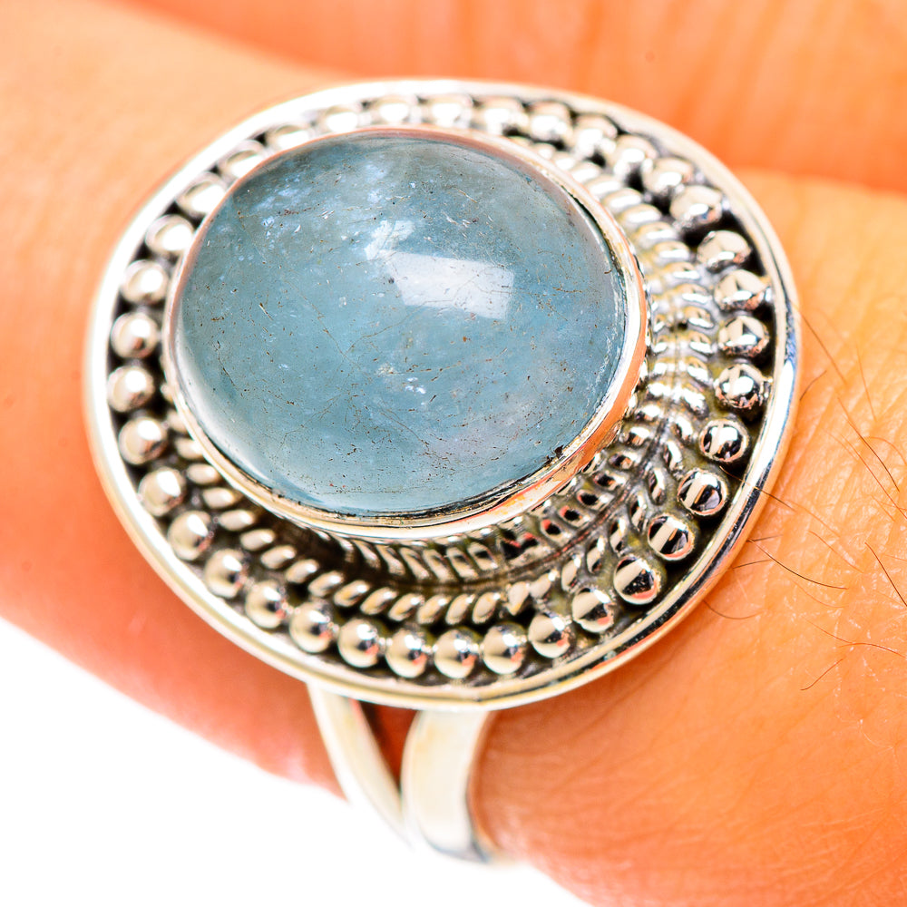 Aquamarine Rings handcrafted by Ana Silver Co - RING107296