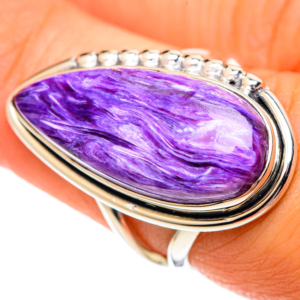 Charoite Rings handcrafted by Ana Silver Co - RING107308
