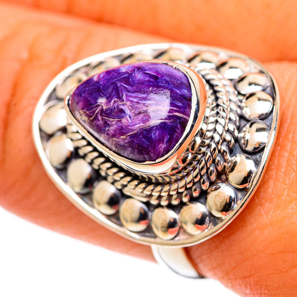 Charoite Rings handcrafted by Ana Silver Co - RING107311