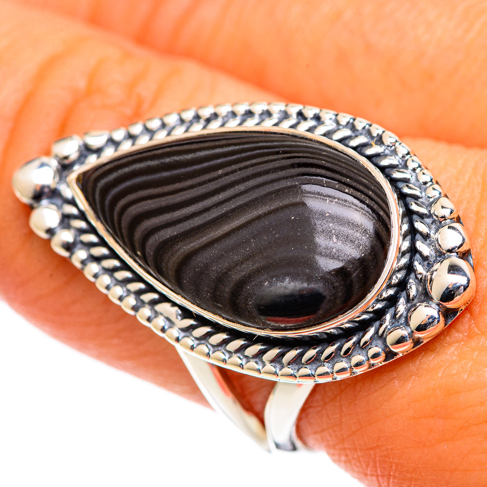 Psilomelane Rings handcrafted by Ana Silver Co - RING107314