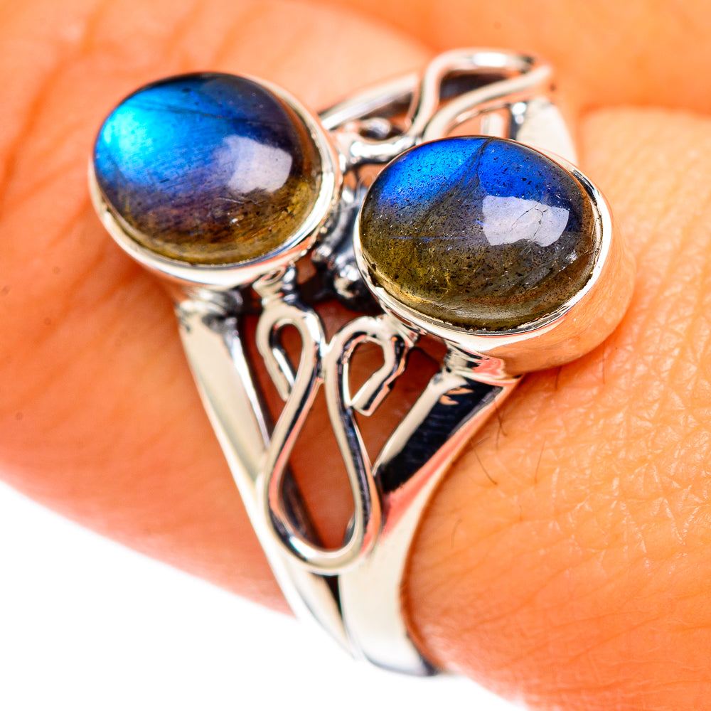 Labradorite Rings handcrafted by Ana Silver Co - RING107321