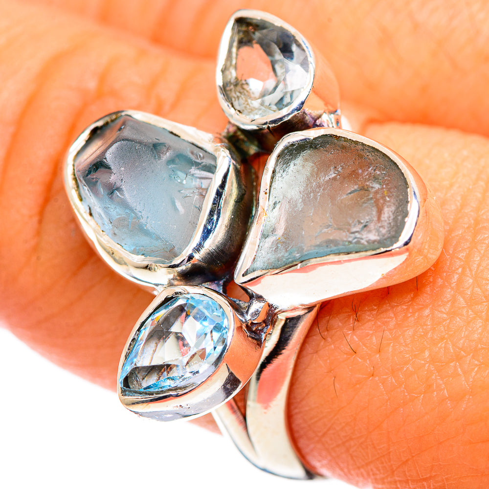 Aquamarine Rings handcrafted by Ana Silver Co - RING107322