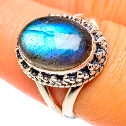 Labradorite Rings handcrafted by Ana Silver Co - RING107323