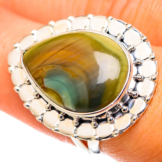 Polychrome Jasper Rings handcrafted by Ana Silver Co - RING107327