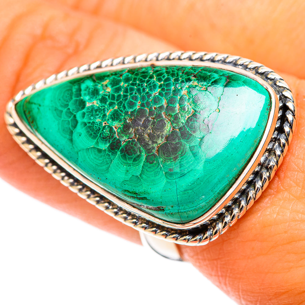 Malachite Rings handcrafted by Ana Silver Co - RING107332
