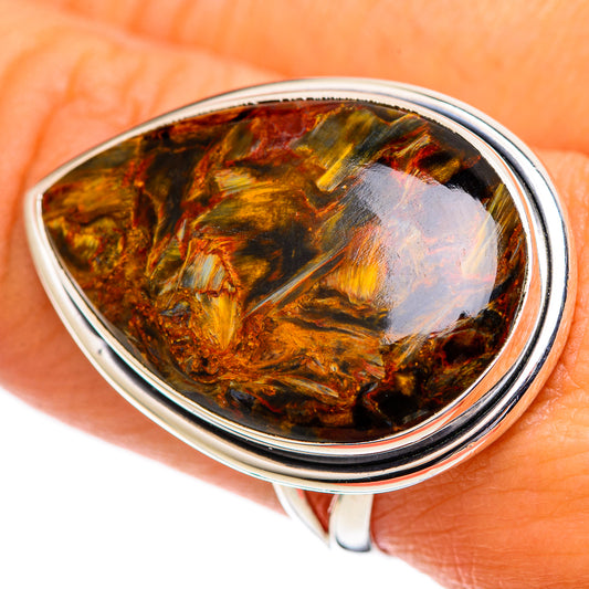 Golden Pietersite Rings handcrafted by Ana Silver Co - RING107335
