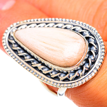 Scolecite Rings handcrafted by Ana Silver Co - RING107340