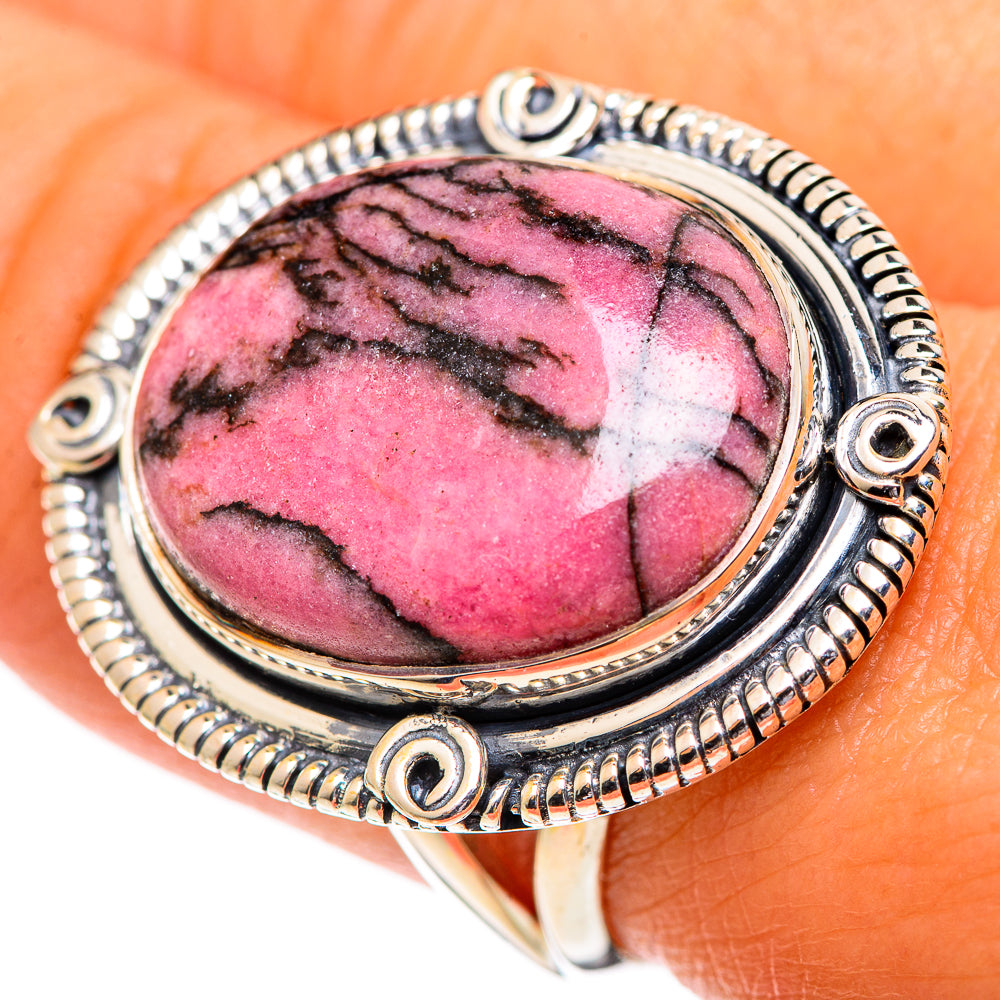 Rhodonite Rings handcrafted by Ana Silver Co - RING107341