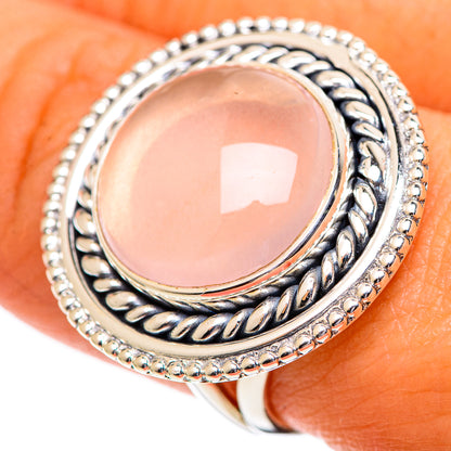 Rose Quartz Rings handcrafted by Ana Silver Co - RING107342