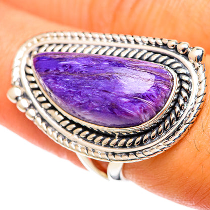 Charoite Rings handcrafted by Ana Silver Co - RING107343