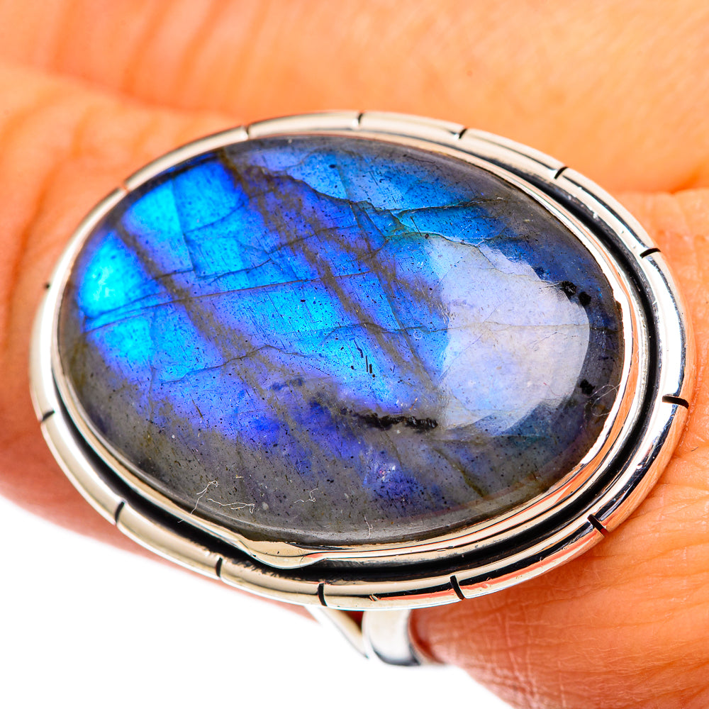 Labradorite Rings handcrafted by Ana Silver Co - RING107359