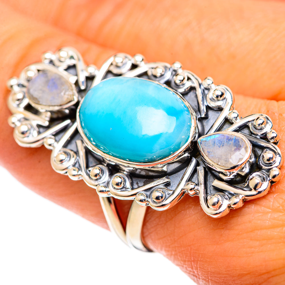 Larimar Rings handcrafted by Ana Silver Co - RING107362