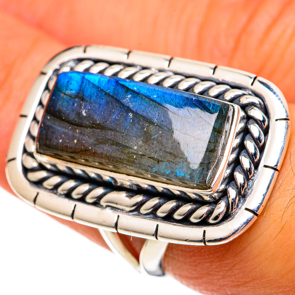 Labradorite Rings handcrafted by Ana Silver Co - RING107365