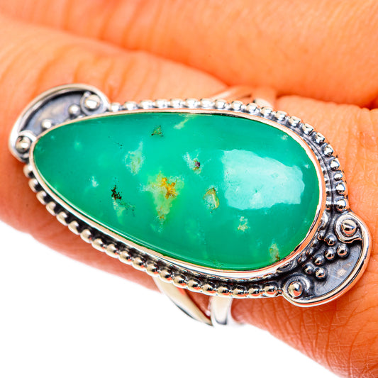 Chrysoprase Rings handcrafted by Ana Silver Co - RING107368