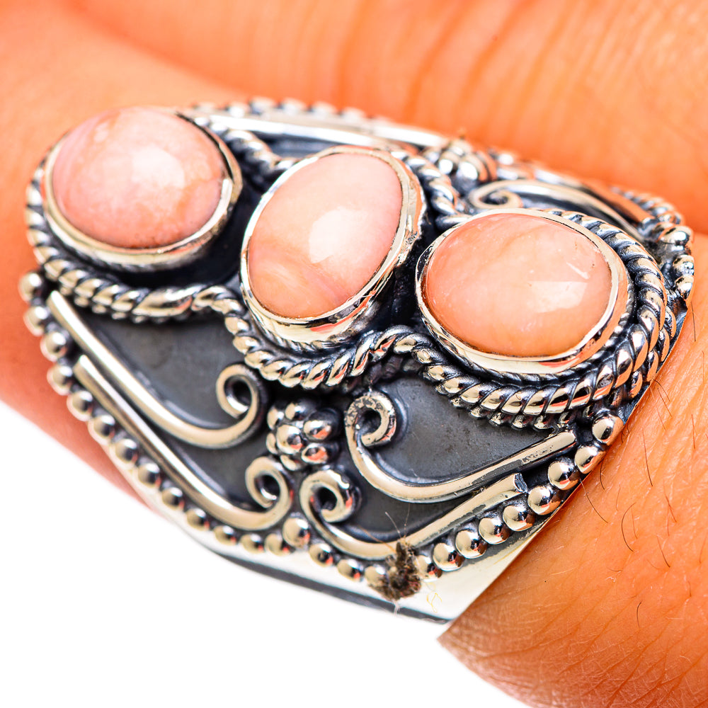 Pink Opal Rings handcrafted by Ana Silver Co - RING107382