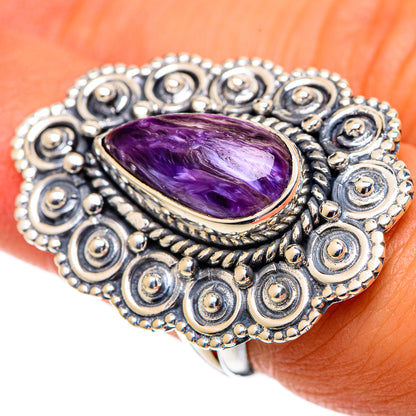 Charoite Rings handcrafted by Ana Silver Co - RING107386