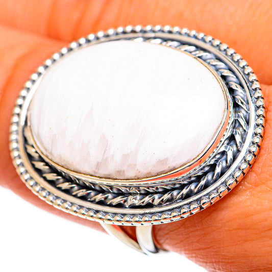 Scolecite Rings handcrafted by Ana Silver Co - RING107397