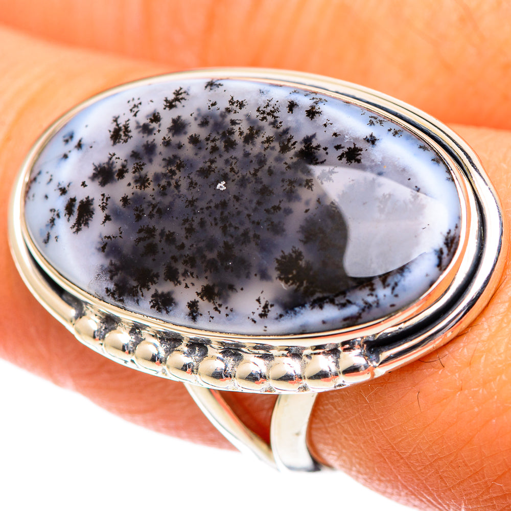 Dendritic Opal Rings handcrafted by Ana Silver Co - RING107398