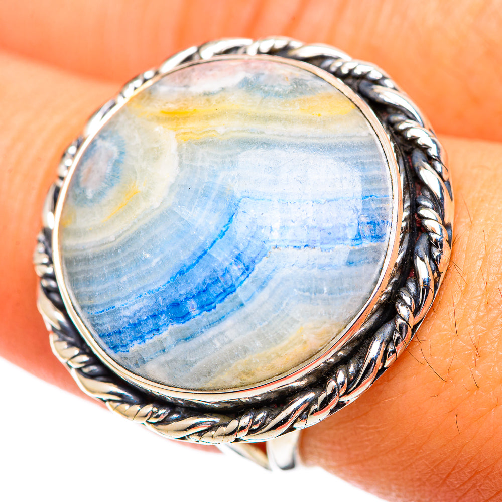 Blue Scheelite Rings handcrafted by Ana Silver Co - RING107404