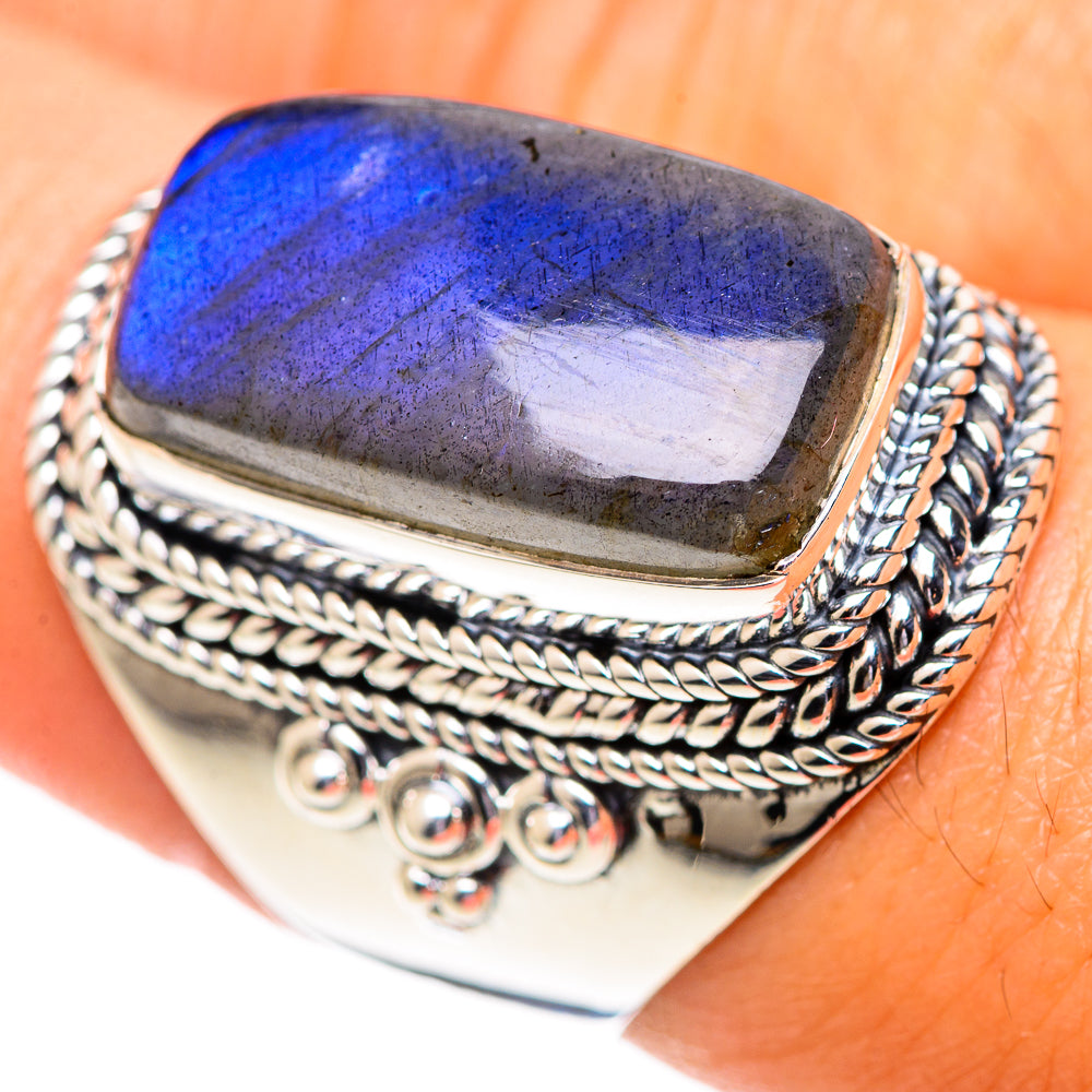 Labradorite Rings handcrafted by Ana Silver Co - RING107405