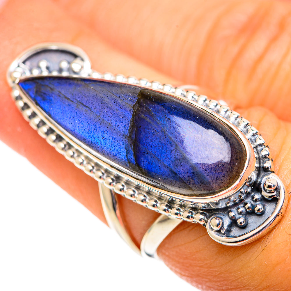 Labradorite Rings handcrafted by Ana Silver Co - RING107407